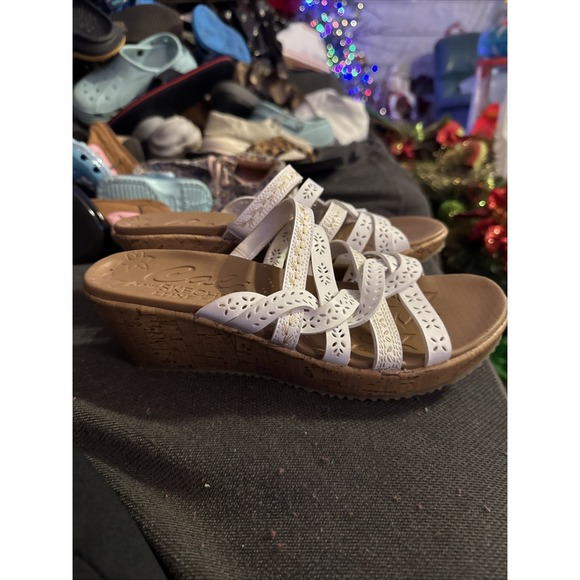 Skechers Women's Beverlee Strapped Sandals White Size 9 - Picture 8 of 12